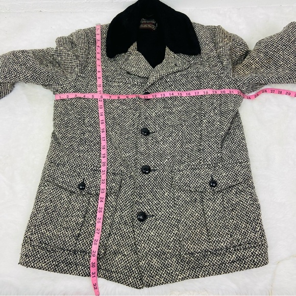 vintage 60S 70S wool Oakbrook Sportswear herringbone tweed car coat size 40 - Picture 14 of 15